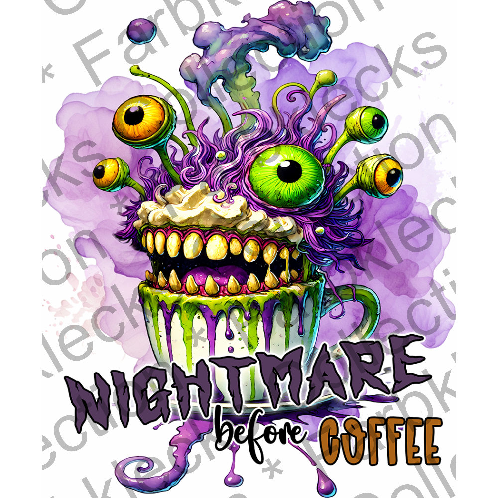 Motivtransfer 3760 Nightmare before Coffee