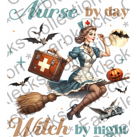 Motivtransfer 3783 Nurse by day Witch by night