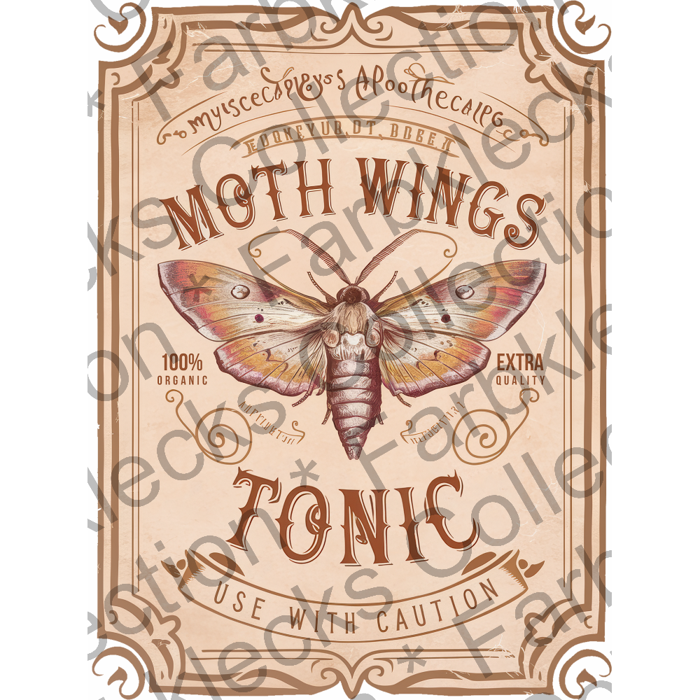 Motivtransfer 3791 Moth Wings Tonic Label