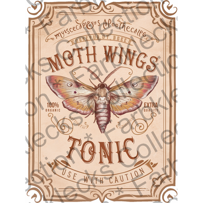 Motivtransfer 3791 Moth Wings Tonic Label