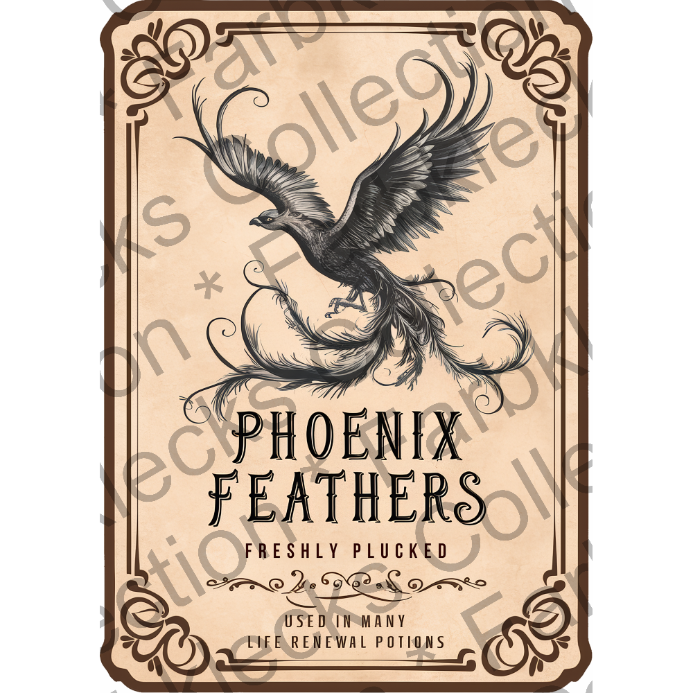 Motivtransfer 3792 Phönix Feathers Label