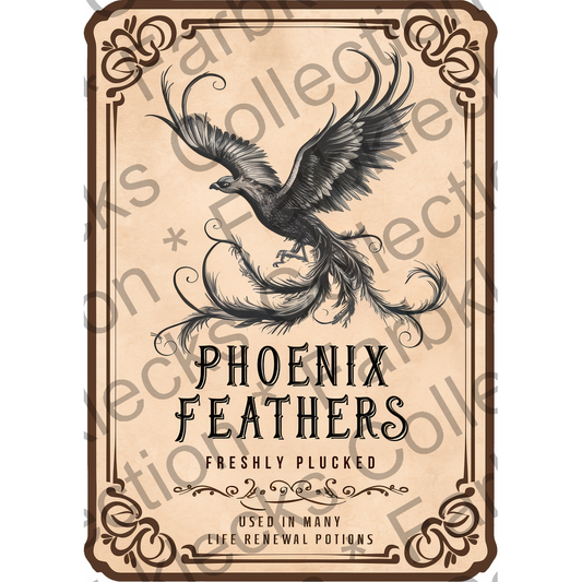 Motivtransfer 3792 Phönix Feathers Label