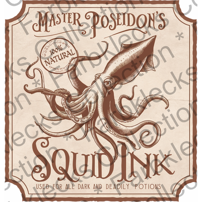 Motivtransfer 3795 Master Poseidons Squid Ink Label