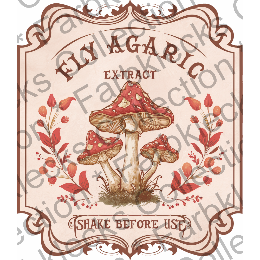 Motivtransfer 3799 Fly Agaric Label