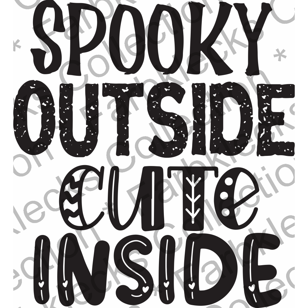 Motivtransfer 3901 Spooky Outside Cute Inside