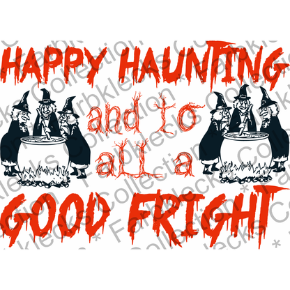 Motivtransfer 4031 Happy Haunting and to all a godd fright