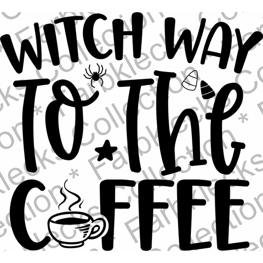 Motivtransfer 4044 Witch Way to the Coffee