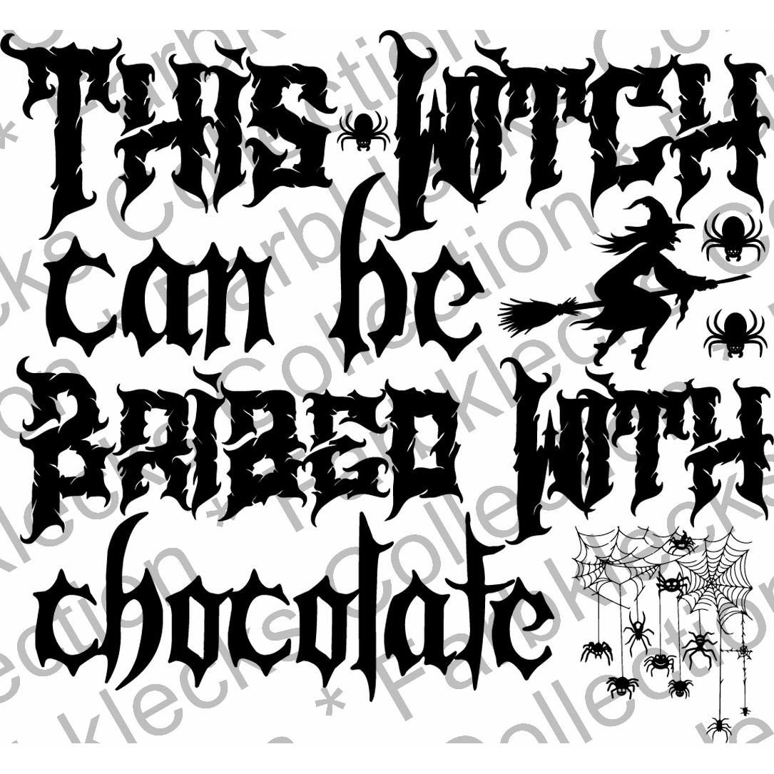 Motivtransfer 4093 This witch can be bribed with chocolate