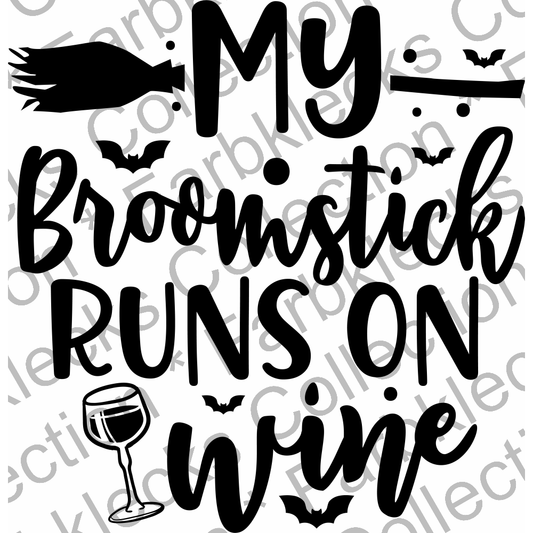 Motivtransfer 4100 My broomstick runs on wine