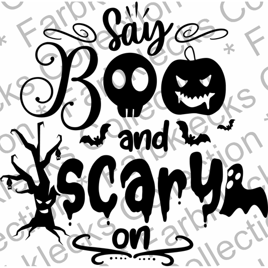 Motivtransfer 4333 say boo and scary on