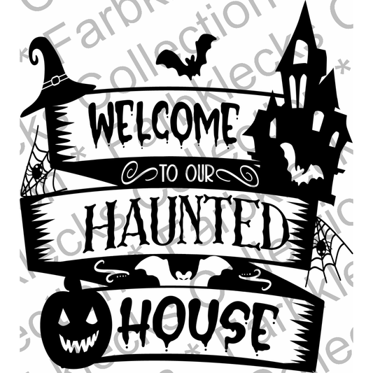 Motivtransfer 4335 welcome to our haunted house