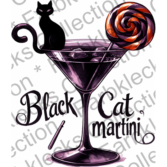 Motivtransfer 4484 Black Cat Martini