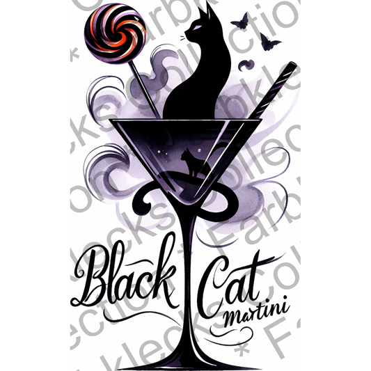 Motivtransfer 4485 Black Cat Martini