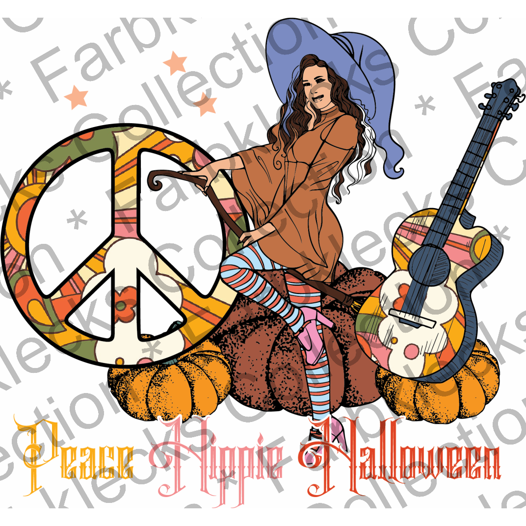 Motivtransfer 4532 Peace Hippie Halloween