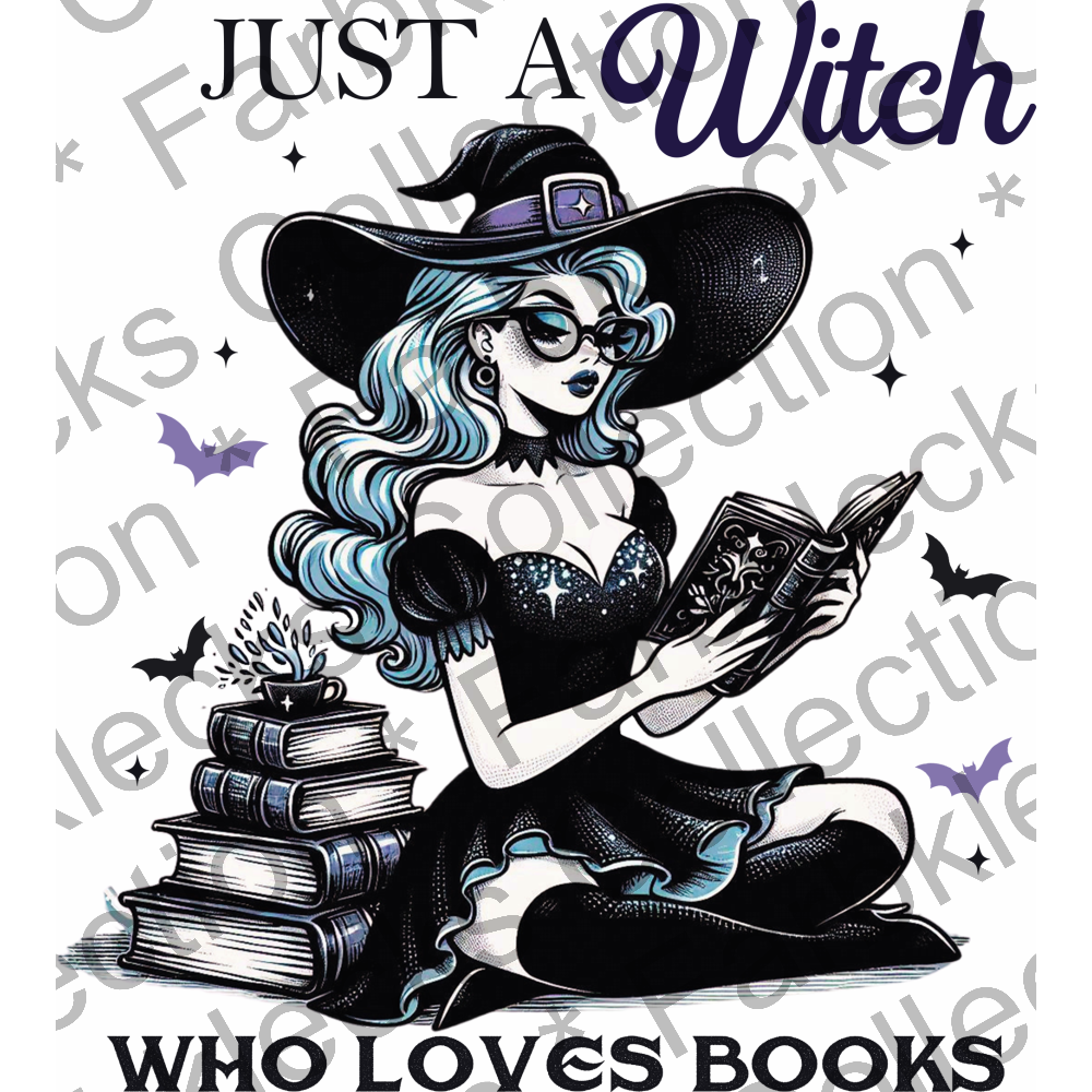 Motivtransfer 4628 Just a witch who loves books