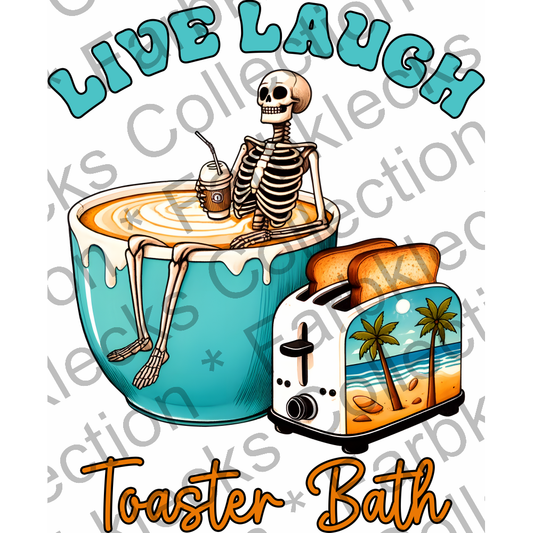 Motivtransfer 4683 Live Laugh Toaster Bath