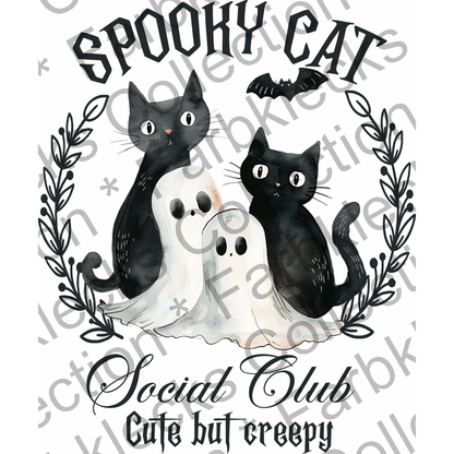 Motivtransfer 4715 Spooky Cat Social Club