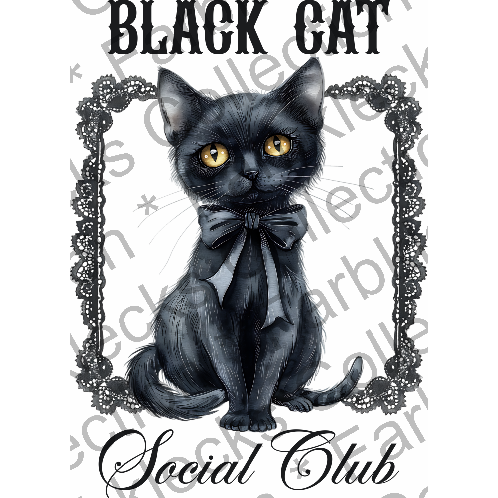 Motivtransfer 4718 Black Cat Social Club