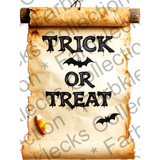 Motivtransfer 4789 Schild Trick or Treat