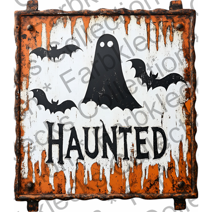 Motivtransfer 4796 Schild Haunted