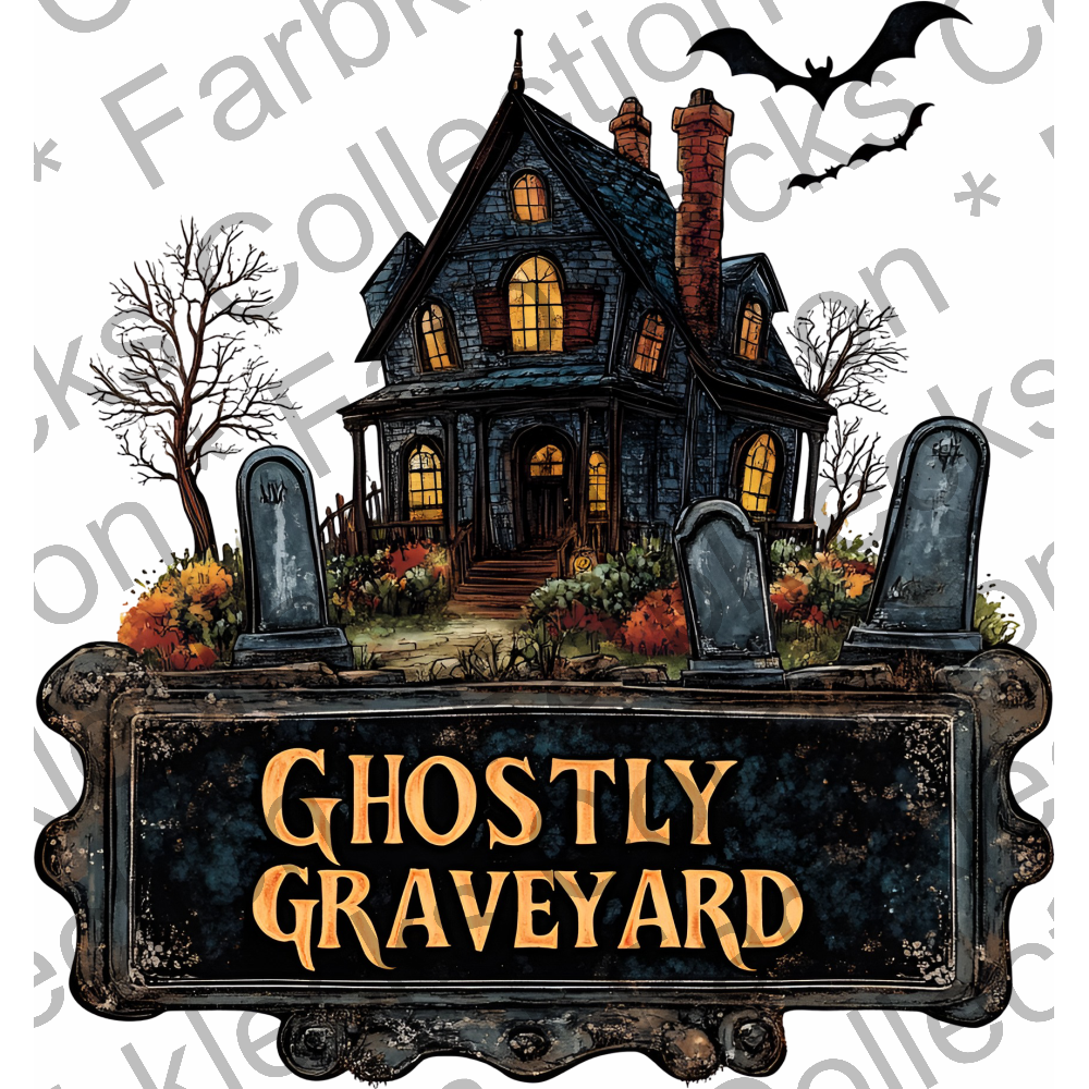 Motivtransfer 4799 Schild Ghostly Graveyard