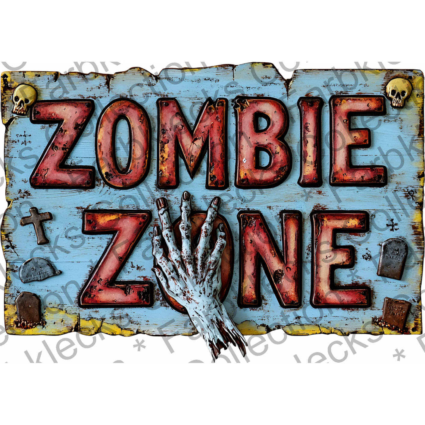 Motivtransfer 4803 Schild Zombie Zone