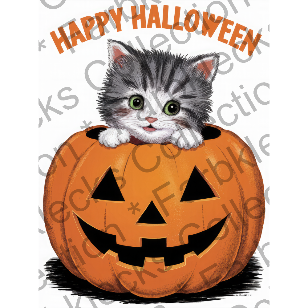 Motivtransfer 4819 Plakat Happy Halloween