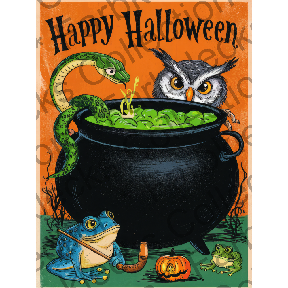 Motivtransfer 4827 Plakat Happy Halloween