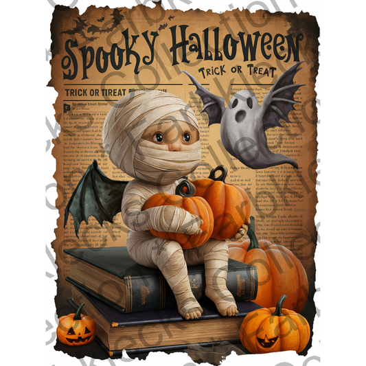 Motivtransfer 4852 Zeitung Spooky Halloween