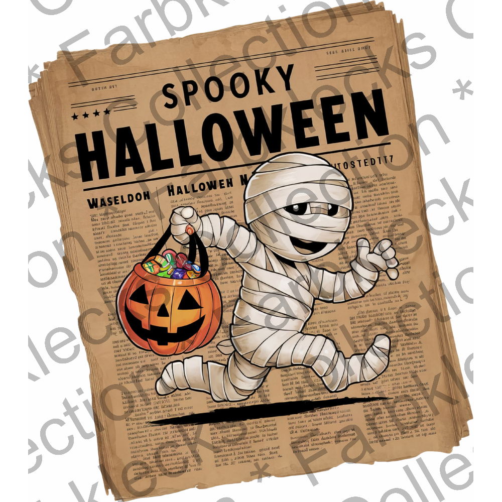 Motivtransfer 4865 Zeitung Spooky Halloween