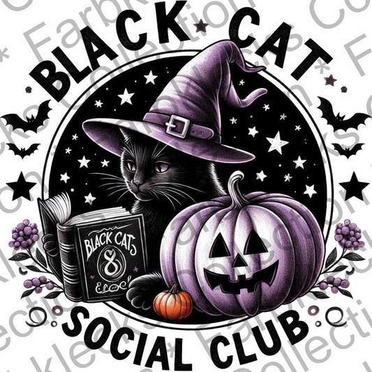 Motivtransfer 4892 Black Cat Social Club