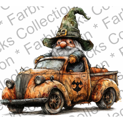 Motivtransfer 4983 Gnom Halloween Car