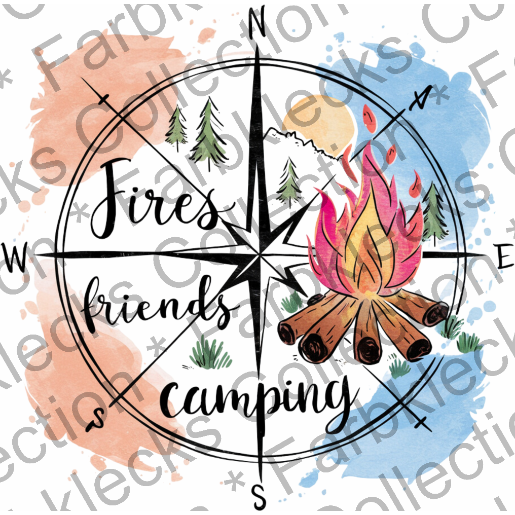 Motivtransfer 5111 Fires friends camping