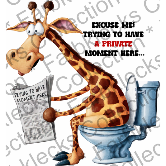 Motivtransfer 5430 Giraffe auf der Toilette