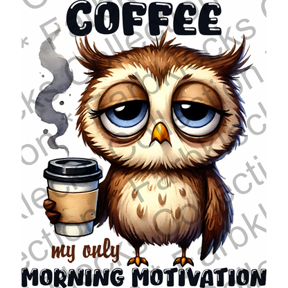 Motivtransfer 5465 Coffee Eule