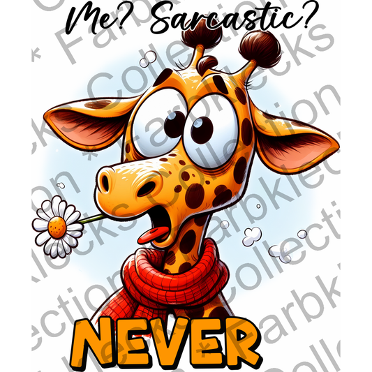 Motivtransfer 5482 Lustige Giraffe Me Sarcastic