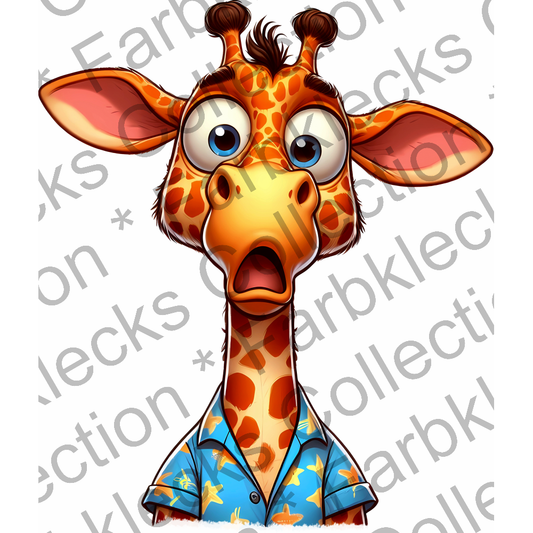 Motivtransfer 5493 Lustige Giraffe im Hemd