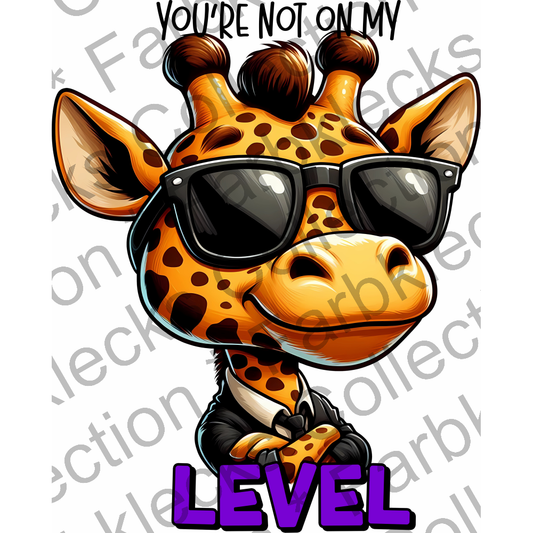 Motivtransfer 5504 Lustige Giraffe Youre not my level