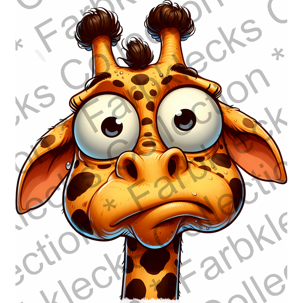 Motivtransfer 5513 Lustige Giraffe geschockt