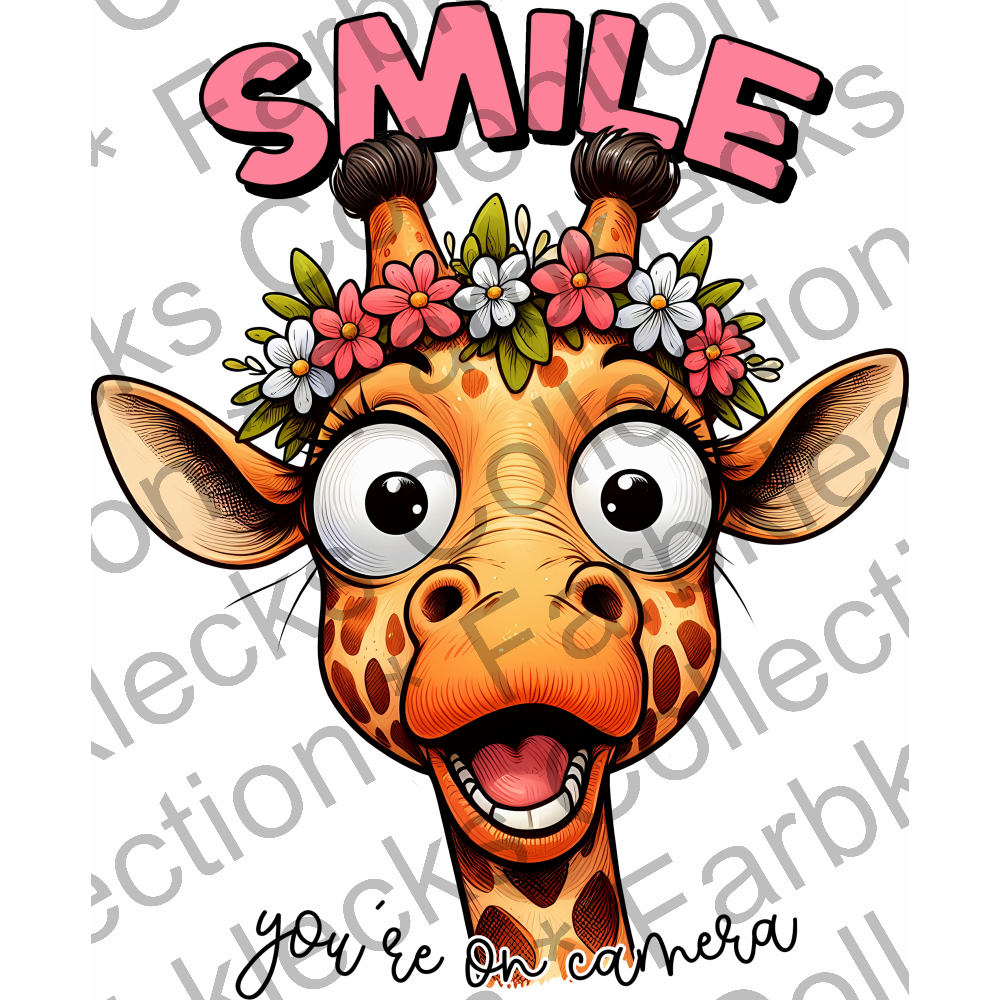 Motivtransfer 5514 Lustige Giraffe smile