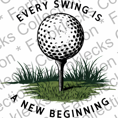 Motivtransfer 5574 Golf every swing ist a new beginning