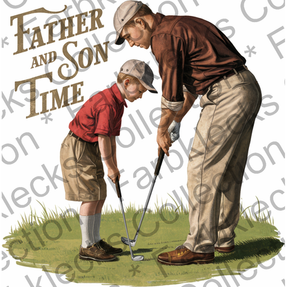 Motivtransfer 5580 Golf father and son