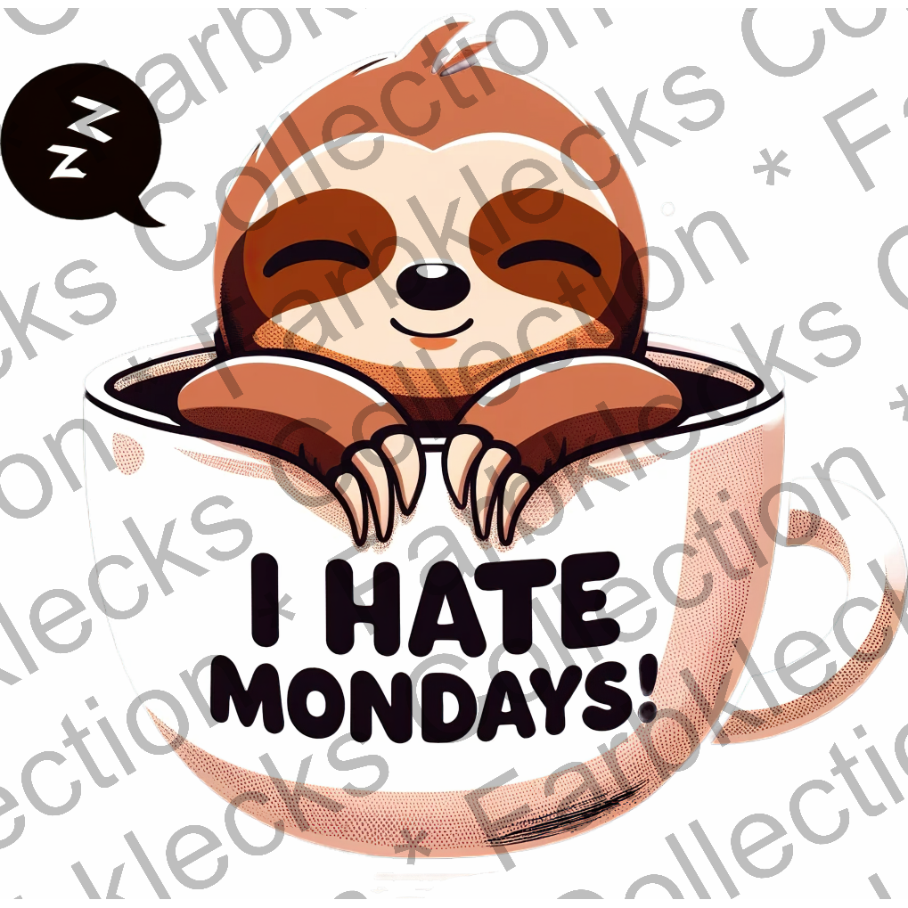 Motivtransfer 5591 Faultier i hate mondays