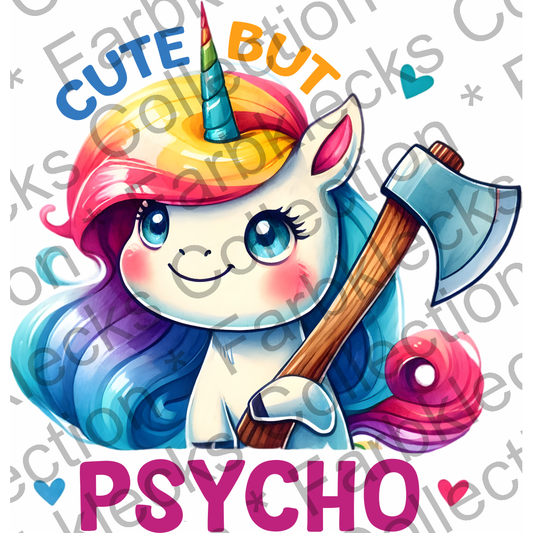 Motivtransfer 5599 Einhorn Cute but psycho