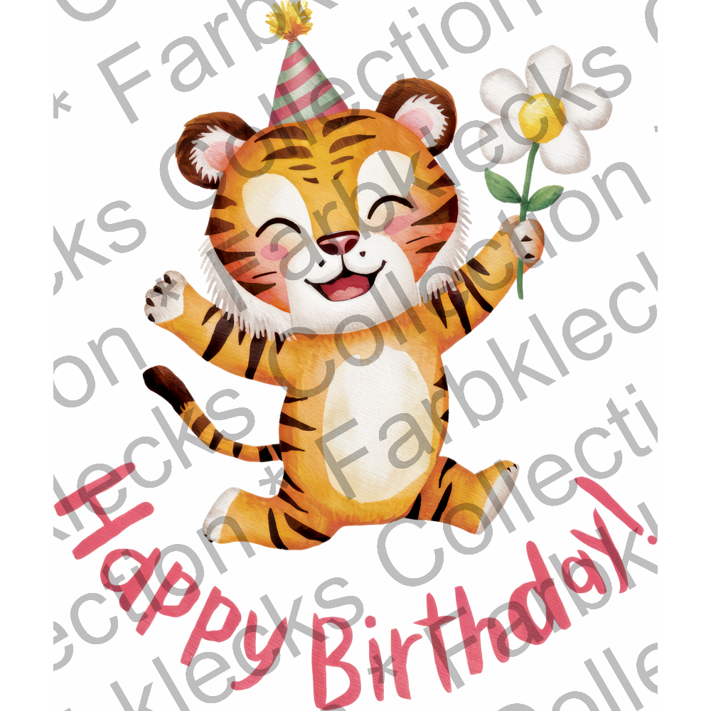 Motivtransfer 5680 Happy Birthday Tiger