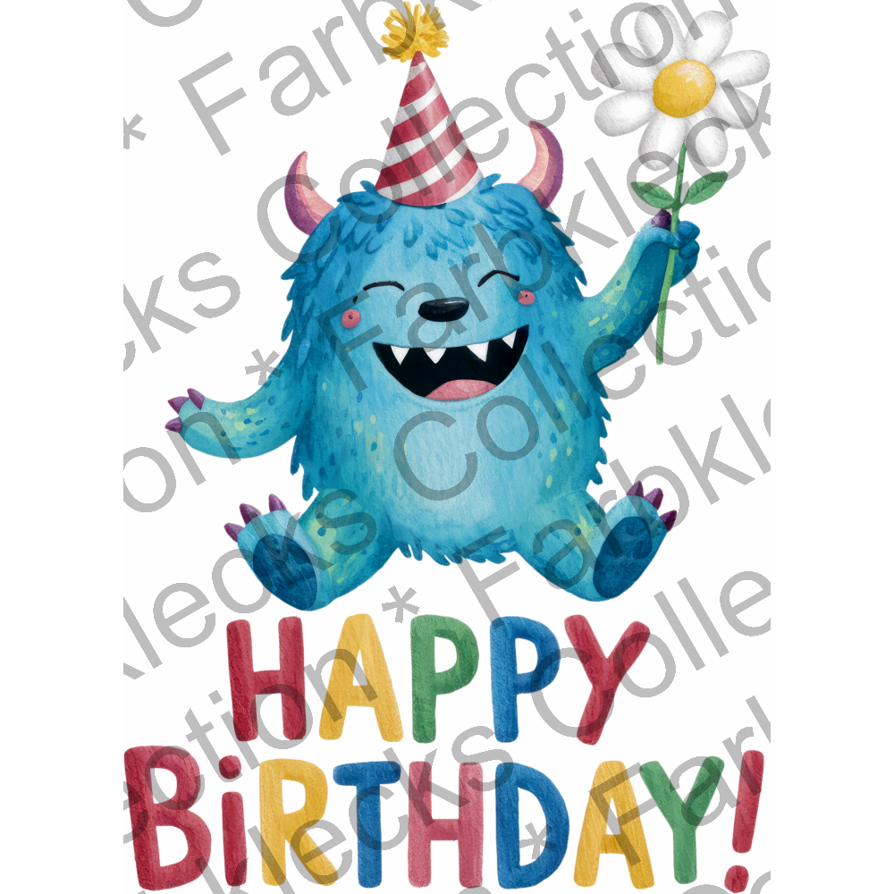 Motivtransfer 5681 Happy Birthday Monster