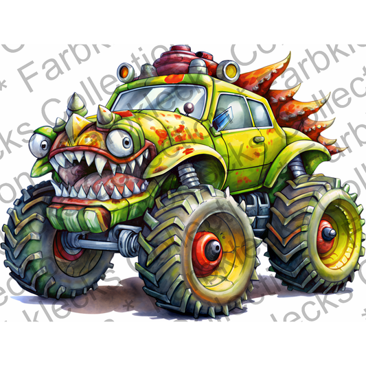 Motivtransfer 5720 Monster Truck grün gelb