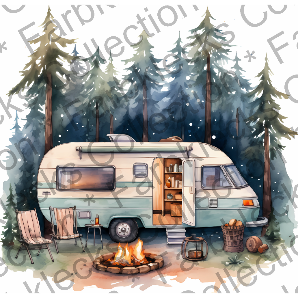 Motivtransfer 5743 Campervan im Wald