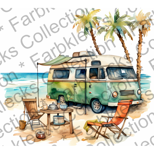 Motivtransfer 5747 Campervan am Strand