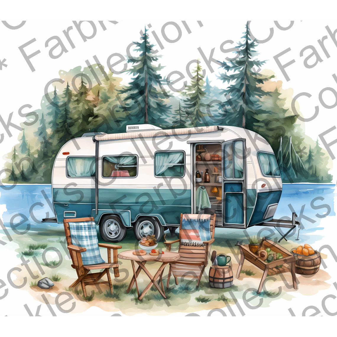 Motivtransfer 5762 Camper am See